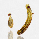 Phoenix Earrings Sterling Silver 925 with Zircon Stone